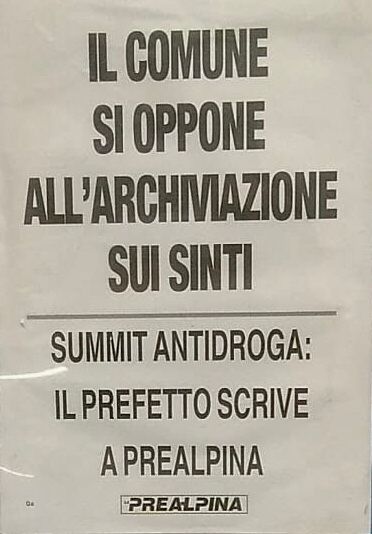 La battaglia dei sinti di Gallarate. 